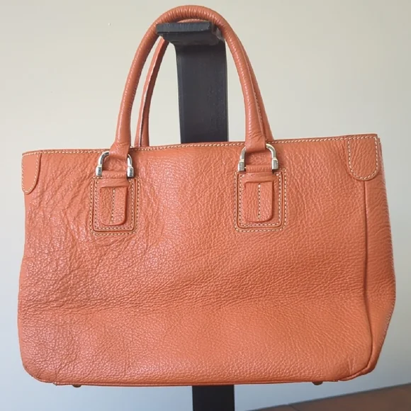 Tods Orange Leather Tote Bag - Picture 4 of 7